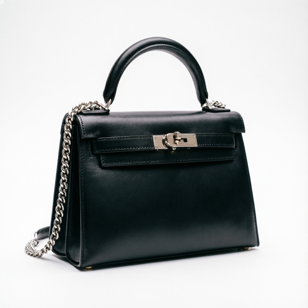 Hermes Kelly 28 Sellier Black Epsom Original